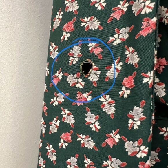 Vintage 90s Aviva USA Women’s Large Cottagecore Green Floral Midi Dress Pockets - Picture 10 of 12